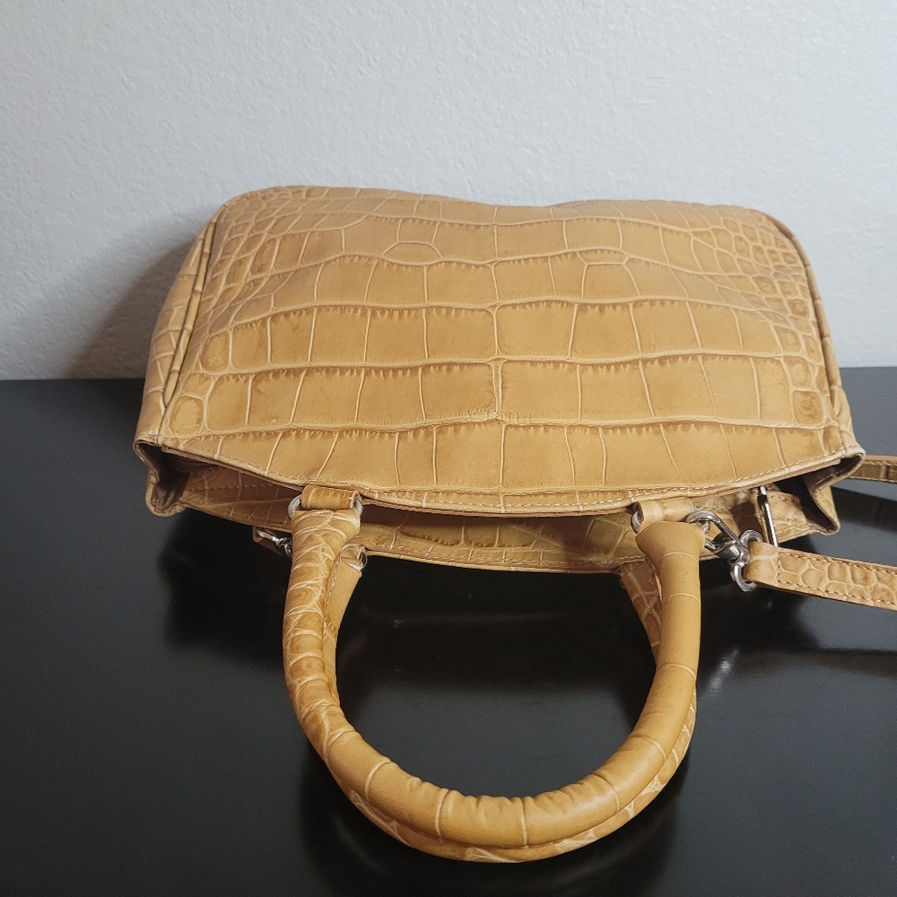 Furla Croc Satchel genuine leather made In Italy - Picture 11 of 16